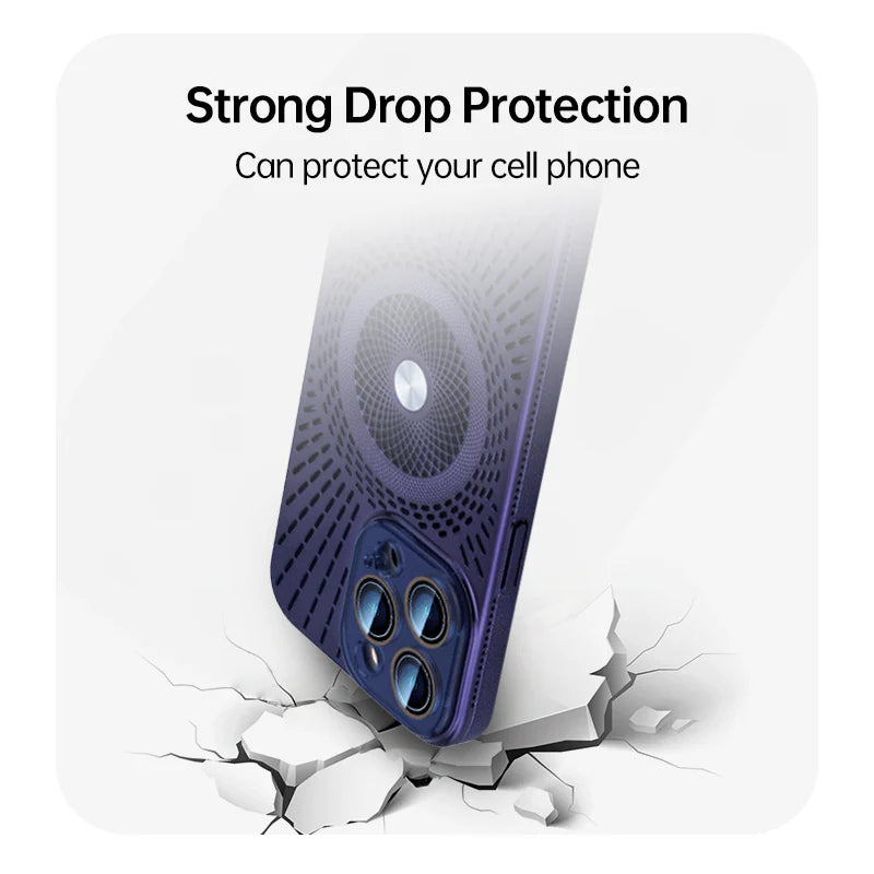 AirFlow Shield™ – Magnetic MagSafe Cooling Case for iPhone