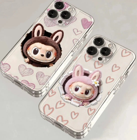 Labubu™ Pink Bunny Case – Cute 3D Shockproof Cover