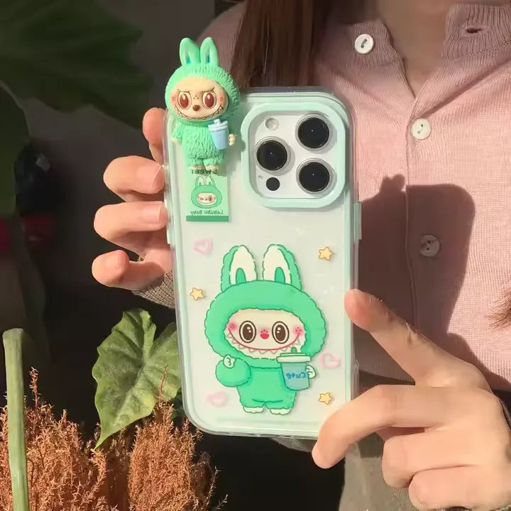 Glitter Labubu™ Bunny iPhone Case – 3D Cute Limited Edition