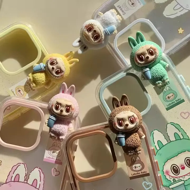 Glitter Labubu™ Bunny iPhone Case – 3D Cute Limited Edition