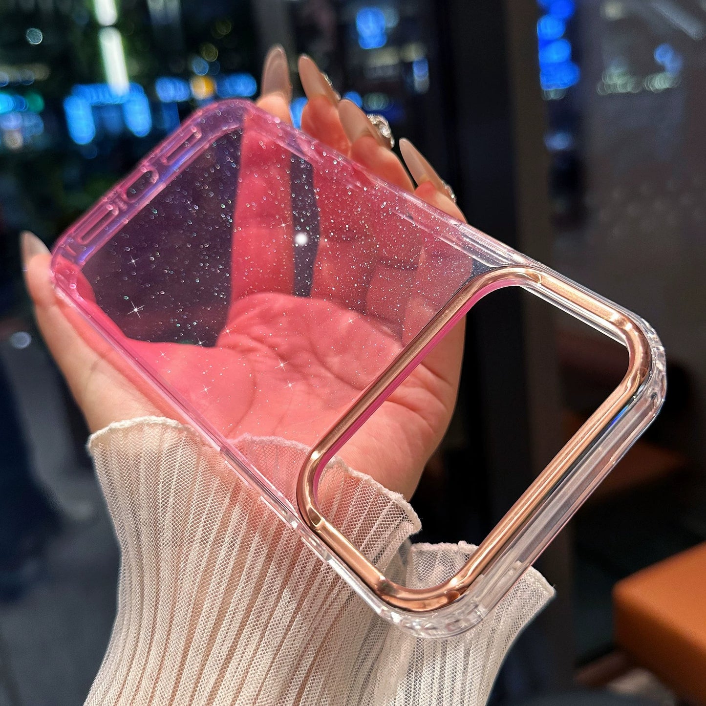 PulseCase™ Aurora Gradient iPhone Case – Galaxy Shine Transparent Design