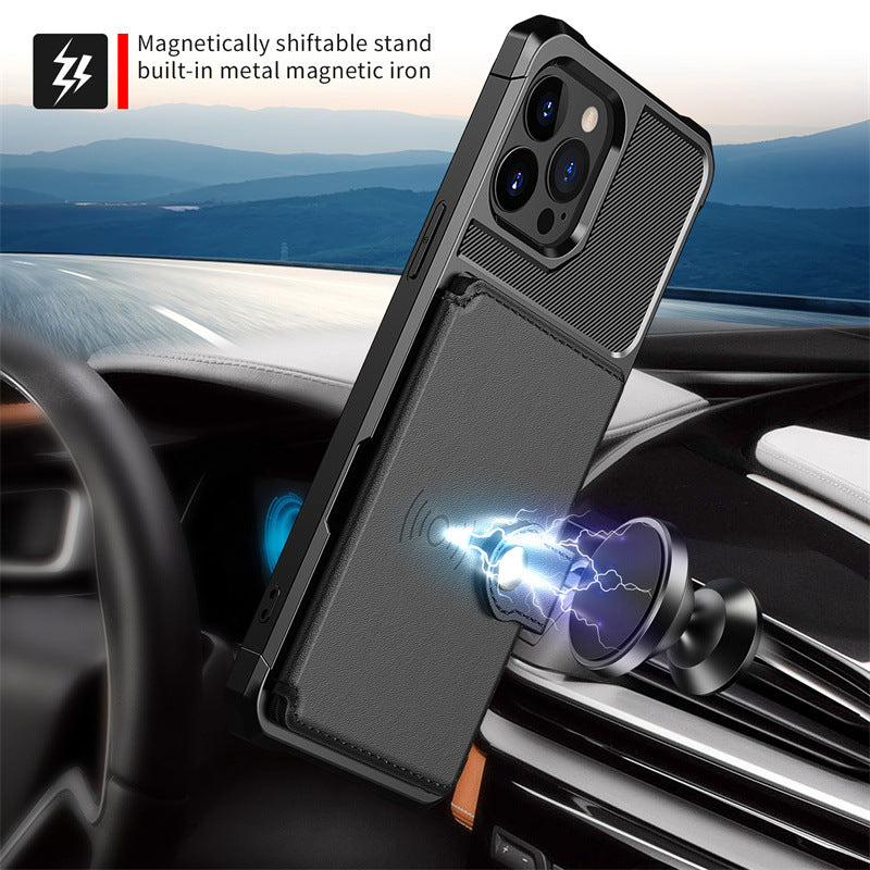 PulseCase™ MagMount Wallet Case – Magnetic Car Mount + Card Holder