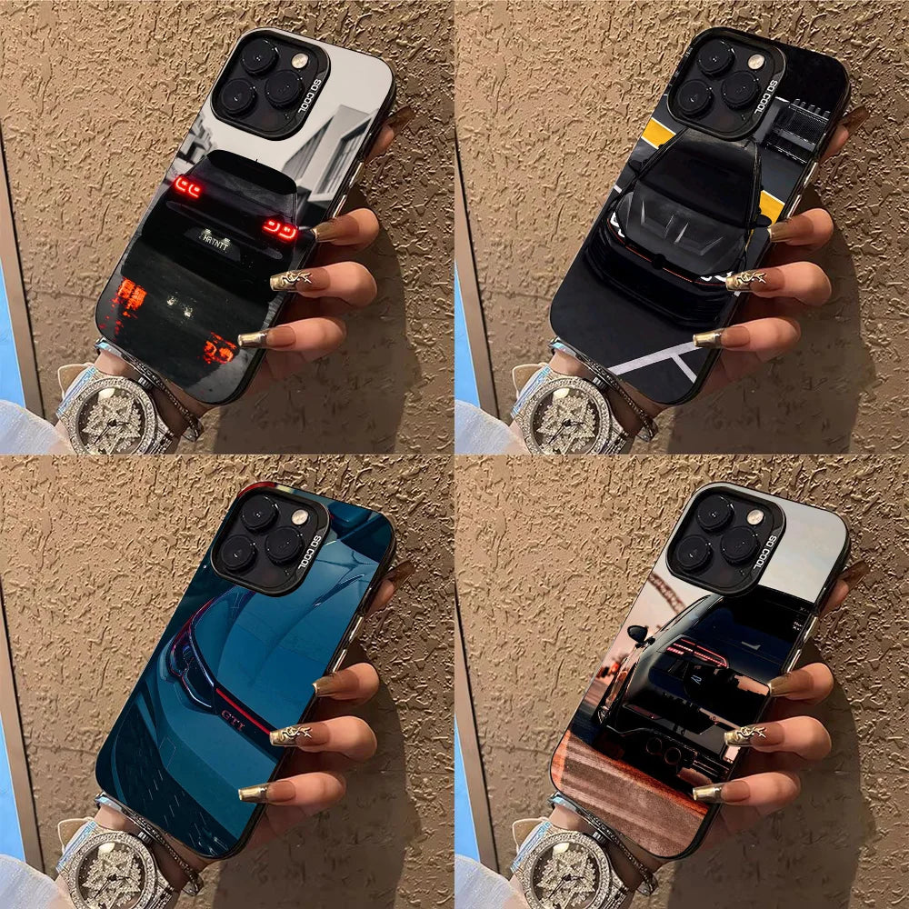Golf GTI Sport Car Phone Case – Shockproof Soft Cover for iPhone 11 to 16 Pro Max
