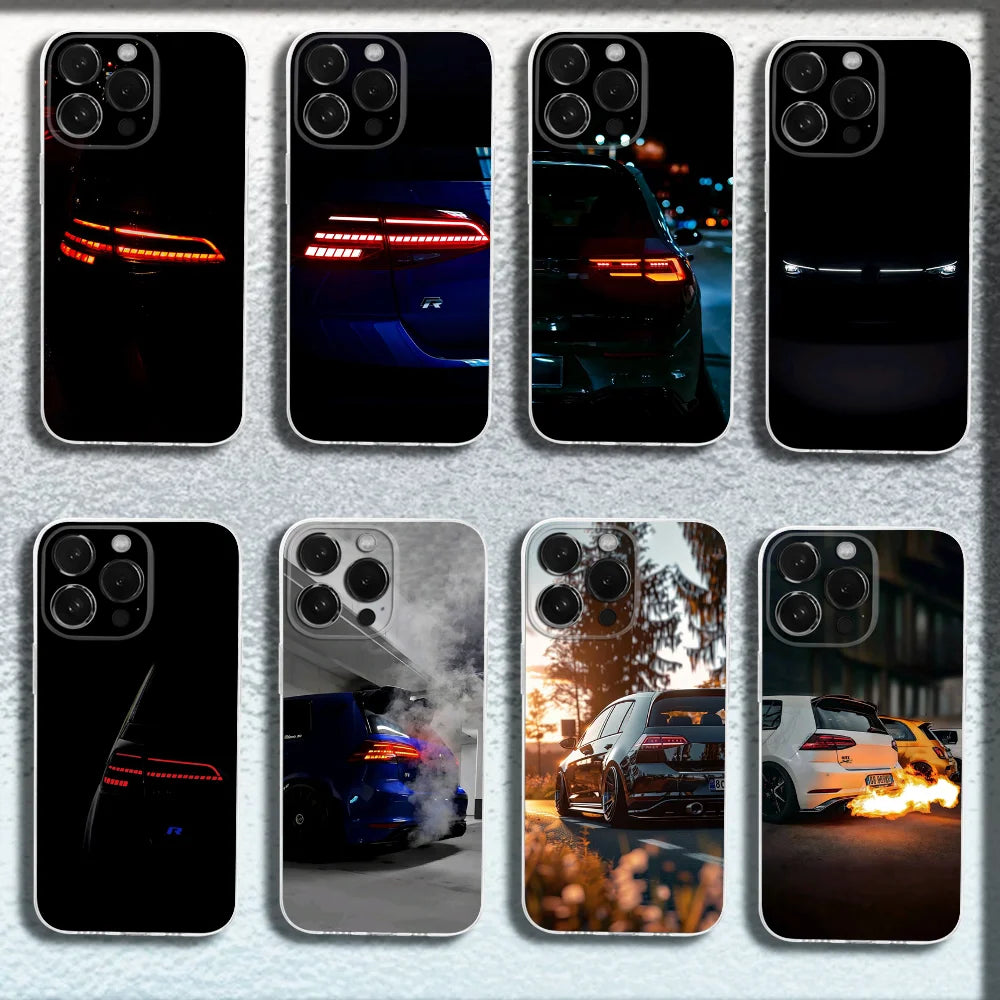 Golf MK7 GTI Transparent iPhone Case – Soft TPU Cover for iPhone 12 to 16