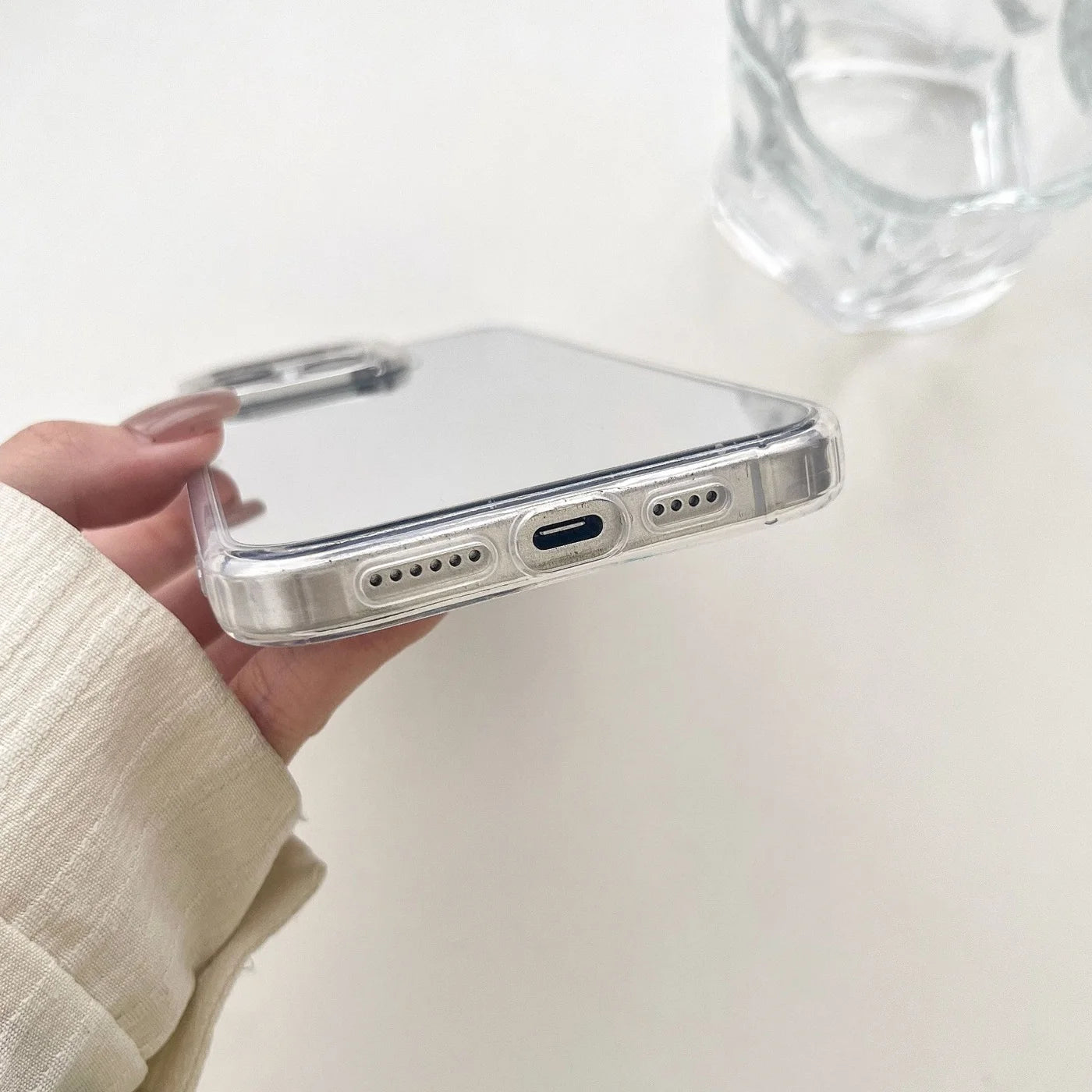 Luxury Makeup Mirror iPhone Case – Plated Acrylic Shockproof Cover for iPhone X to 16 Pro Max