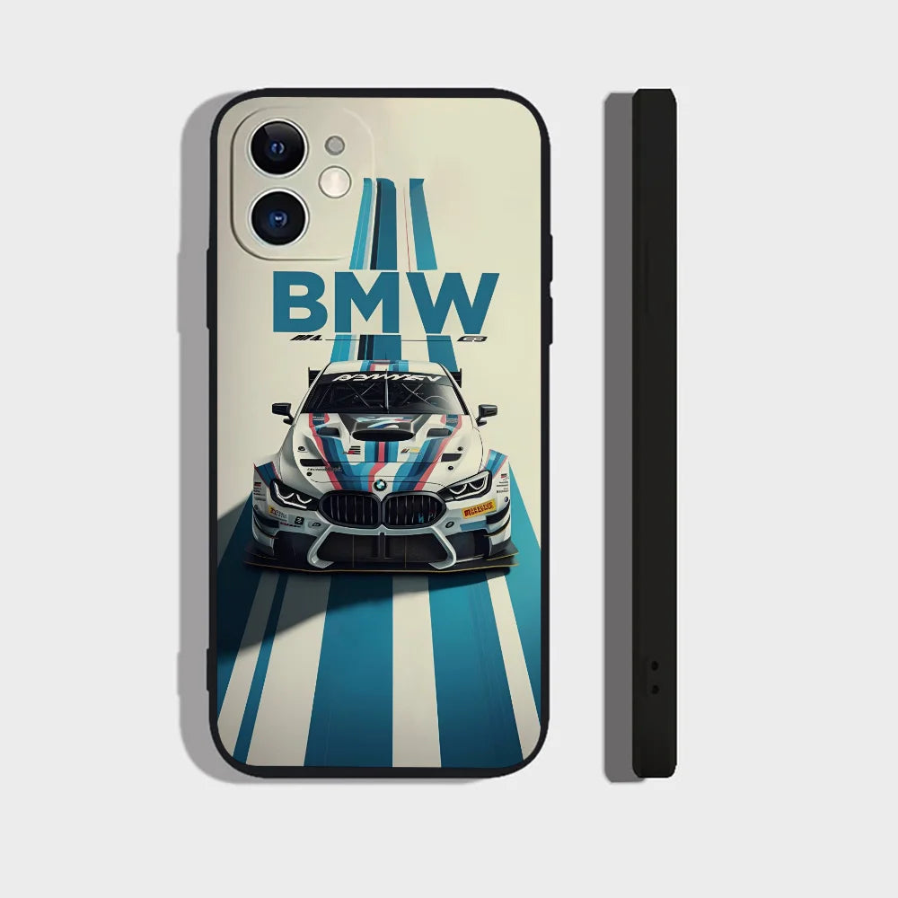 EPC™ M2 M4 Sports Car Case – Shockproof Soft Silicone Phone Cover for iPhone 6 to iPhone 16 Series