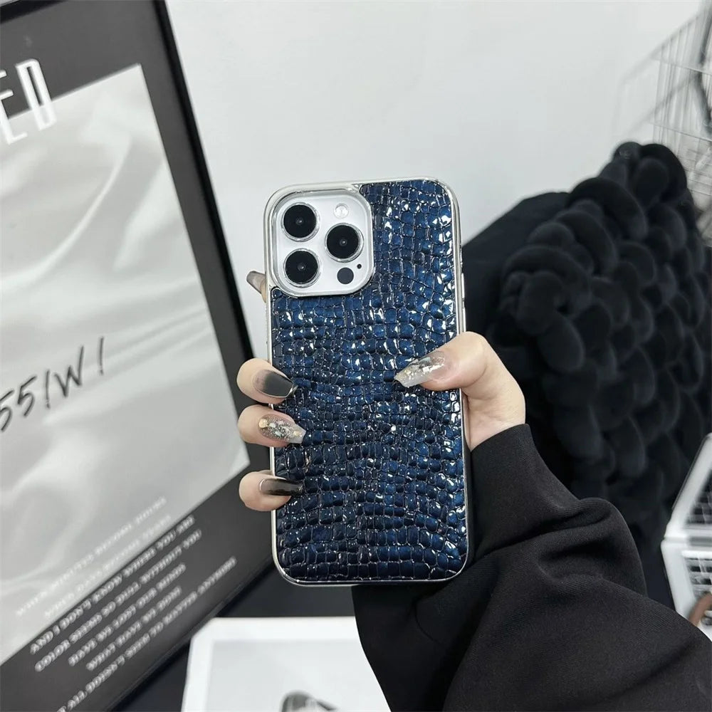 PulseCase™ CrocoLux – Glossy Crocodile iPhone Case | Shockproof & Luxury Look