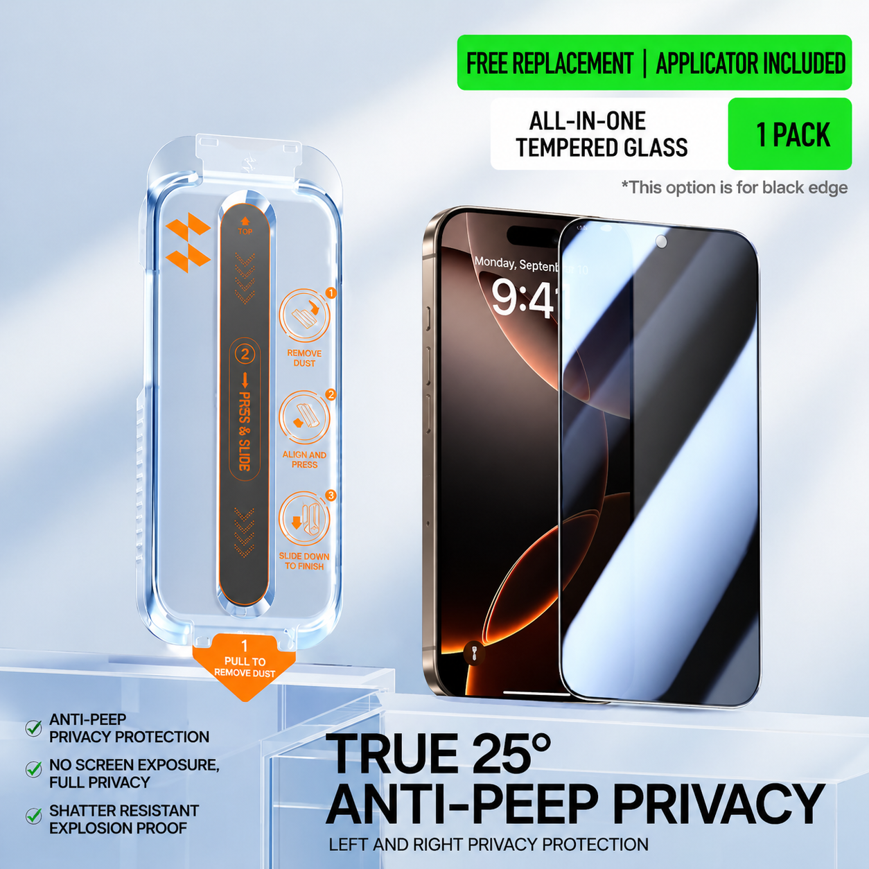 PulseCase™ UltraShield Screen Protector – Bubble-Free & Privacy Edition