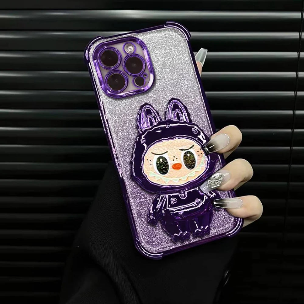 ✨Labubu™ Purple Sparkle Case with Chain – Limited Edition