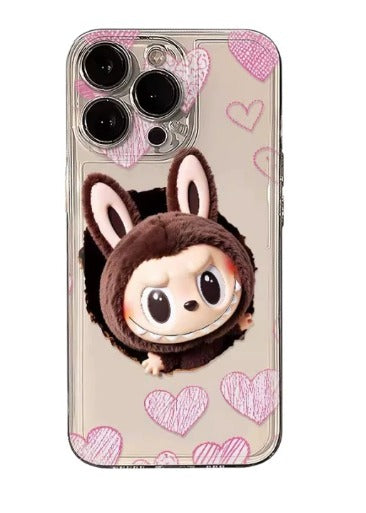 Labubu™ Pink Bunny Case – Cute 3D Shockproof Cover