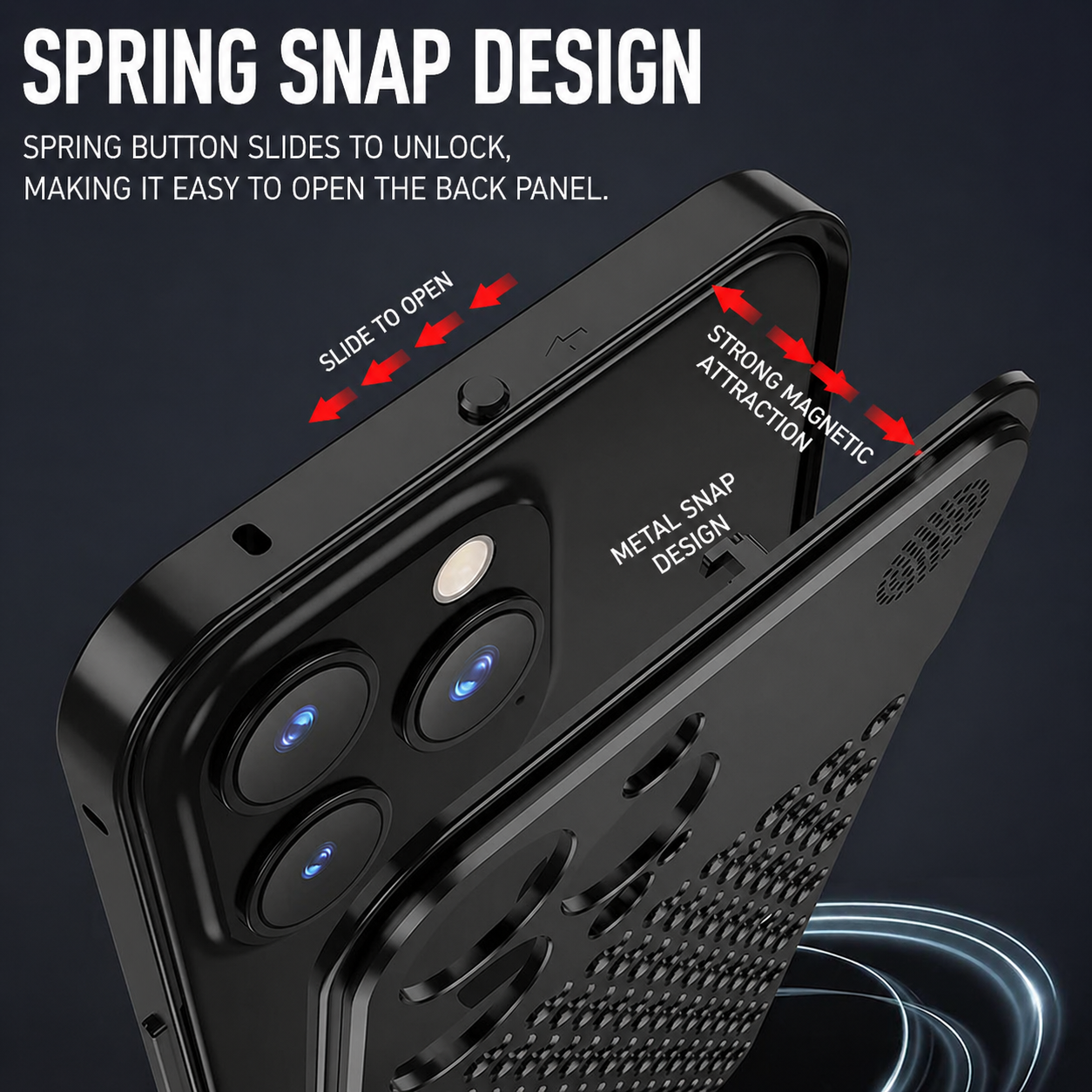 PulseCase™ AeroShield Metal Case – Heat Dissipation & Shockproof Design