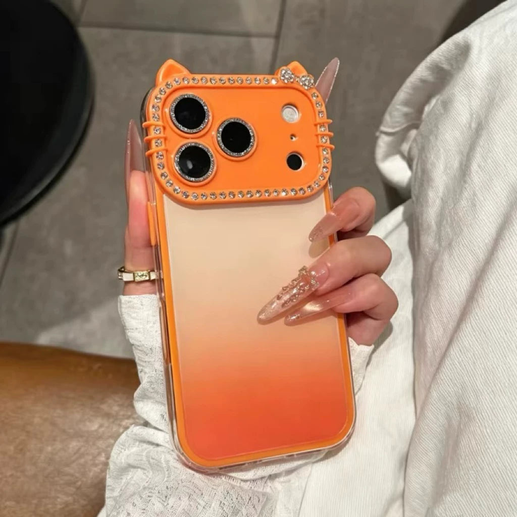 PulseCase™ Cute Cat Frame Case – Diamond Edition