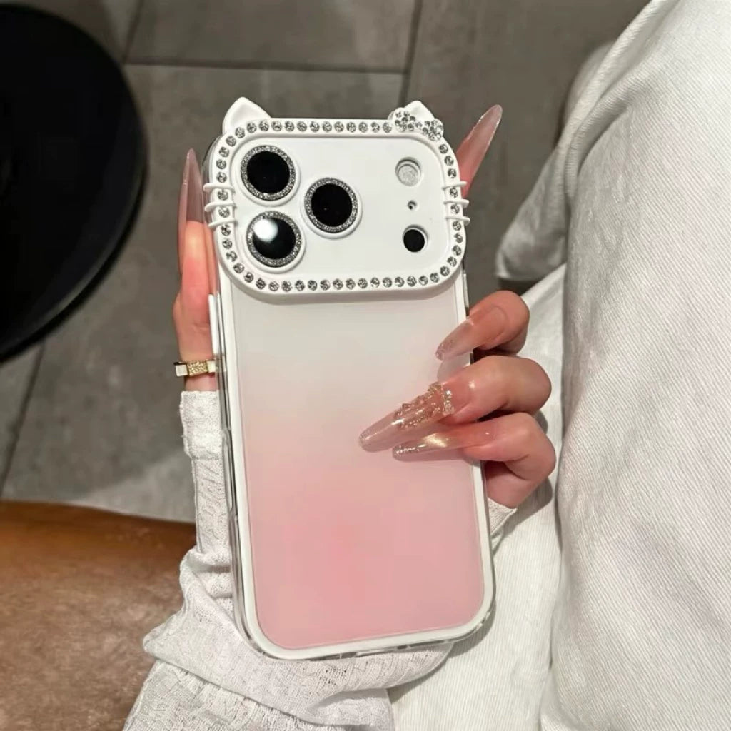 PulseCase™ Cute Cat Frame Case – Diamond Edition