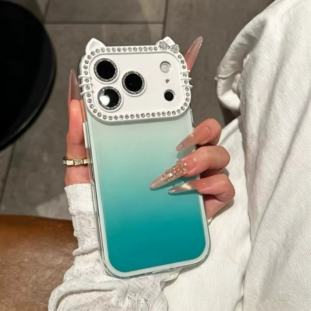 PulseCase™ Cute Cat Frame Case – Diamond Edition