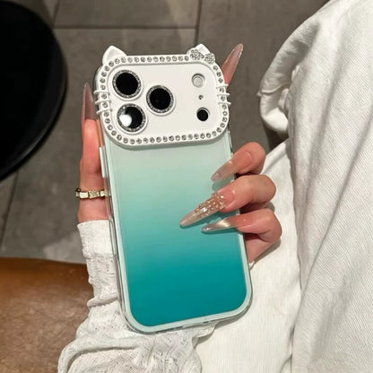 PulseCase™ Cute Cat Frame Case – Diamond Edition