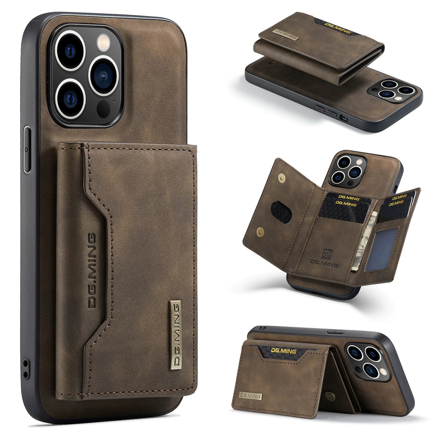 PulseCase™ Executive Wallet Case – Premium Leather MagSafe Edition