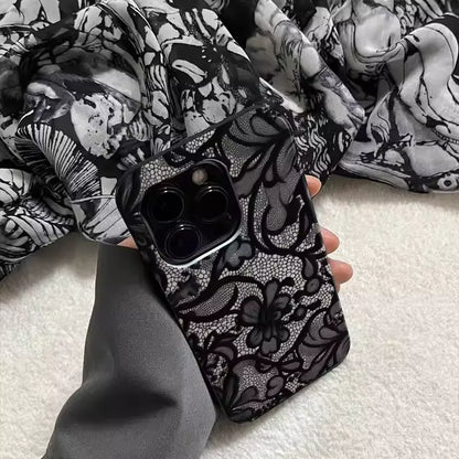 Floral Lace iPhone Case – Glossy & Satin Finish & MagSafe