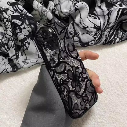 Floral Lace iPhone Case – Glossy & Satin Finish & MagSafe