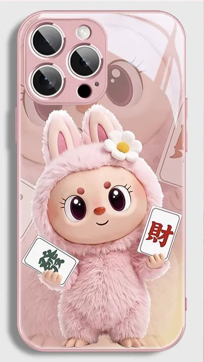 PULSECASE™ Fluffy Lucky Bunny iPhone Case – Labubu Rich Series