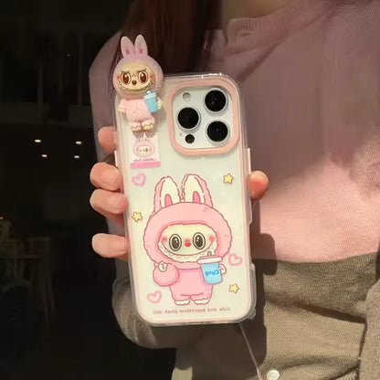 Glitter Labubu™ Bunny iPhone Case – 3D Cute Limited Edition