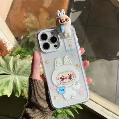 Glitter Labubu™ Bunny iPhone Case – 3D Cute Limited Edition