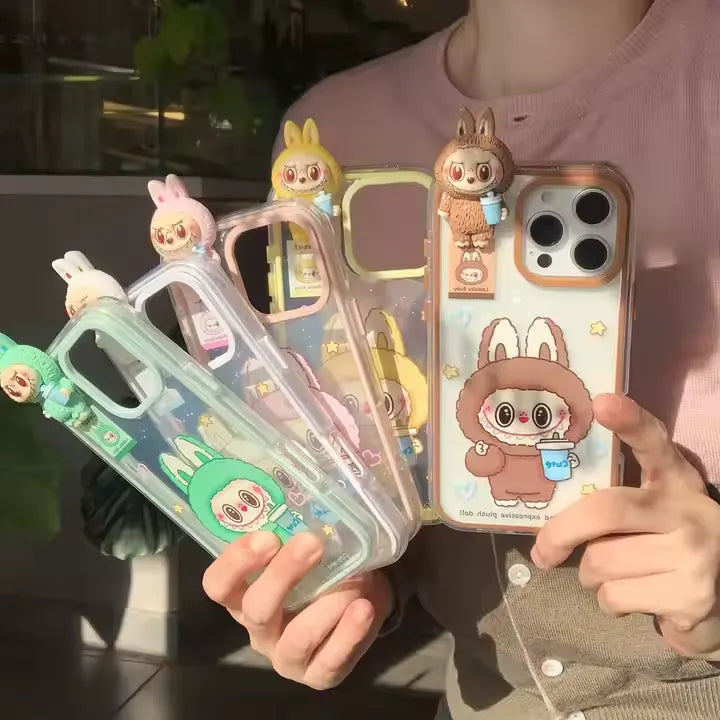 Glitter Labubu™ Bunny iPhone Case – 3D Cute Limited Edition