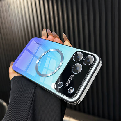 Gradient Glass MagSafe iPhone Case – Shockproof Magnetic Protection