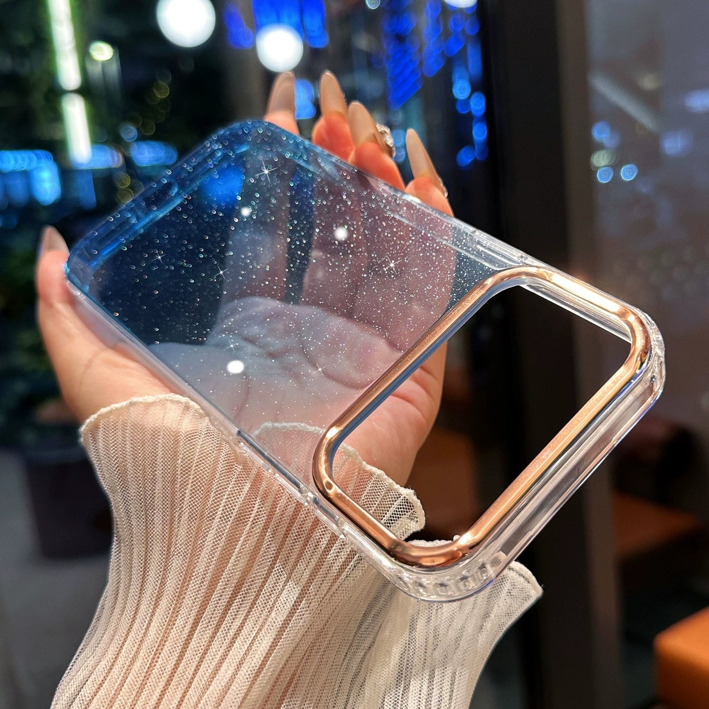 PulseCase™ Aurora Gradient iPhone Case – Galaxy Shine Transparent Design