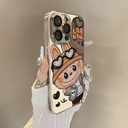 Labubu™ Heart Glass iPhone Case – Cute Bunny Design