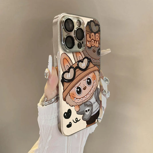 Labubu™ Heart Glass iPhone Case – Cute Bunny Design