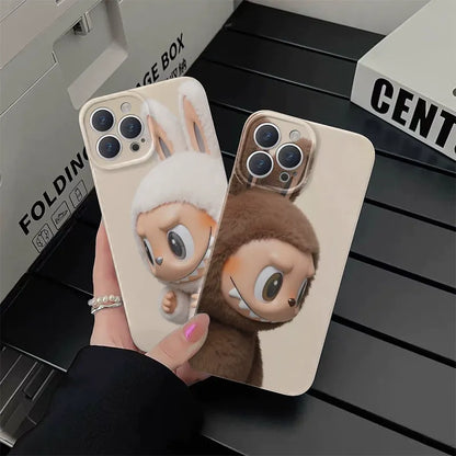 LABUBU™ Lucky Bunny iPhone Case – White & Brown Edition