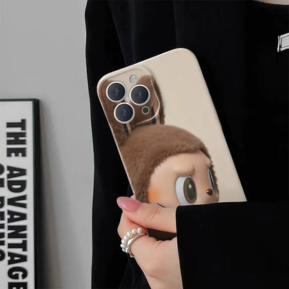 LABUBU™ Lucky Bunny iPhone Case – White & Brown Edition