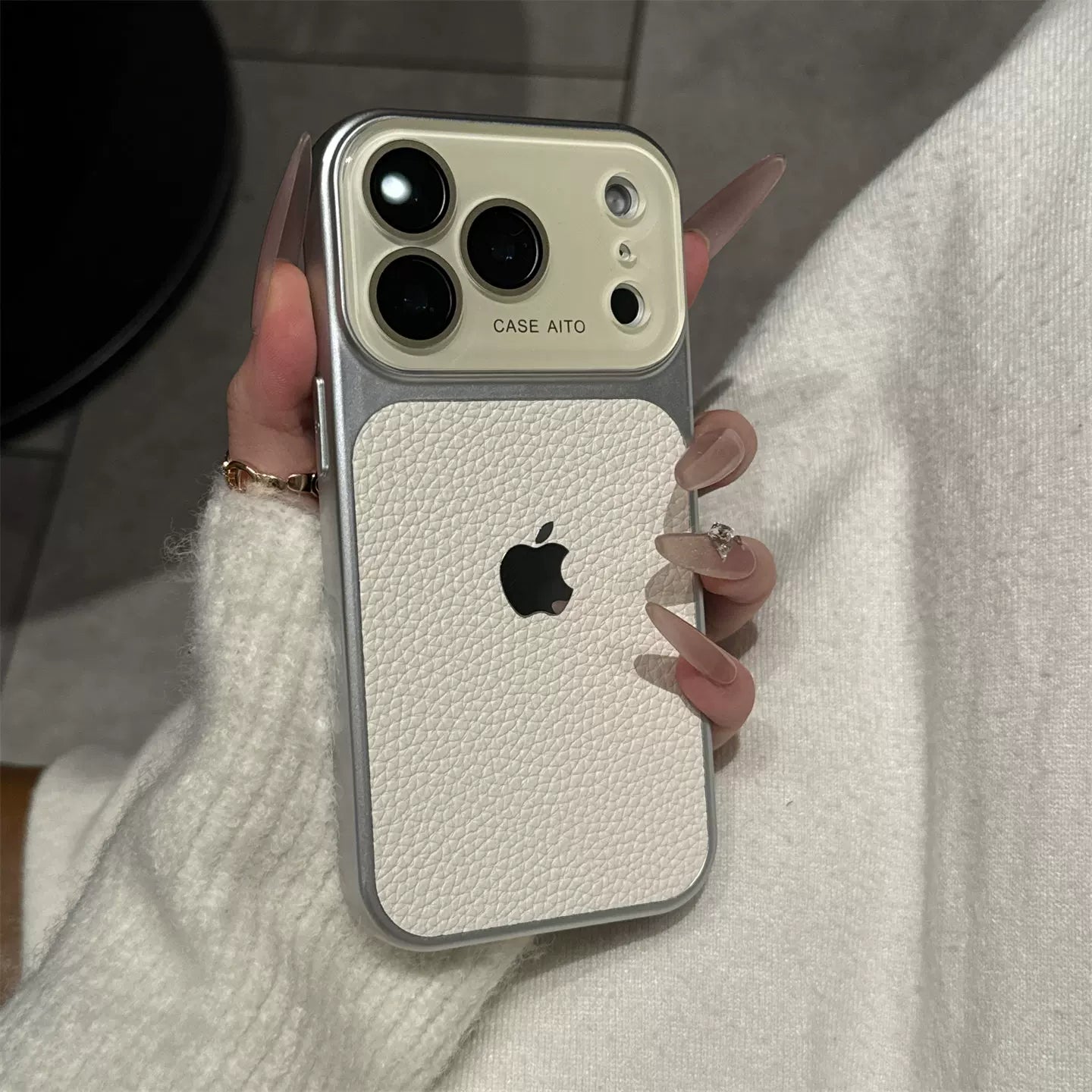 PulseCase™ Luxe Leather Frame Case – Premium Camera Protection