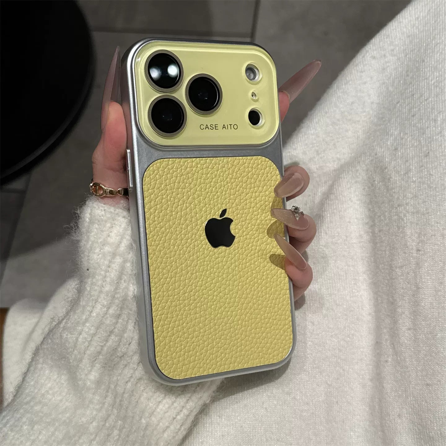 PulseCase™ Luxe Leather Frame Case – Premium Camera Protection