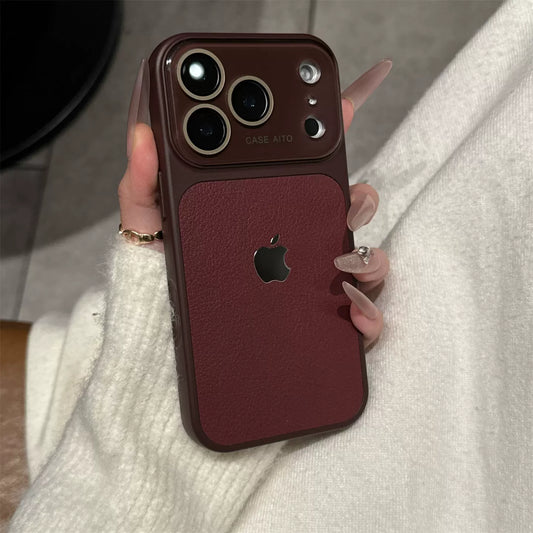 PulseCase™ Luxe Leather Frame Case – Premium Camera Protection