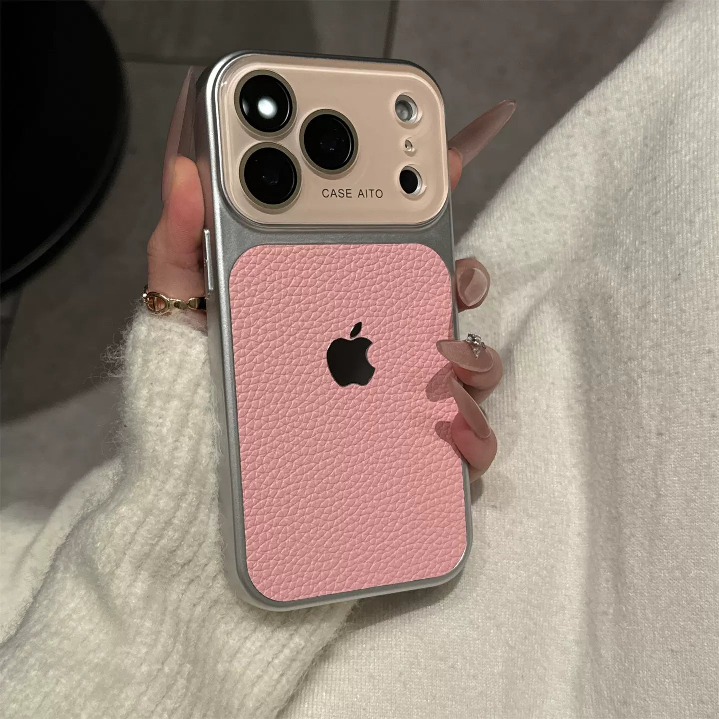 PulseCase™ Luxe Leather Frame Case – Premium Camera Protection