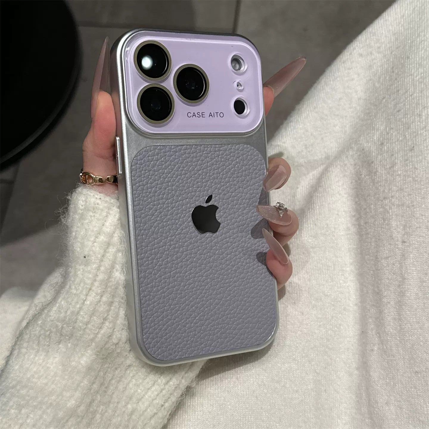 PulseCase™ Luxe Leather Frame Case – Premium Camera Protection