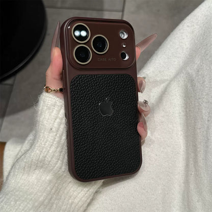 PulseCase™ Luxe Leather Frame Case – Premium Camera Protection