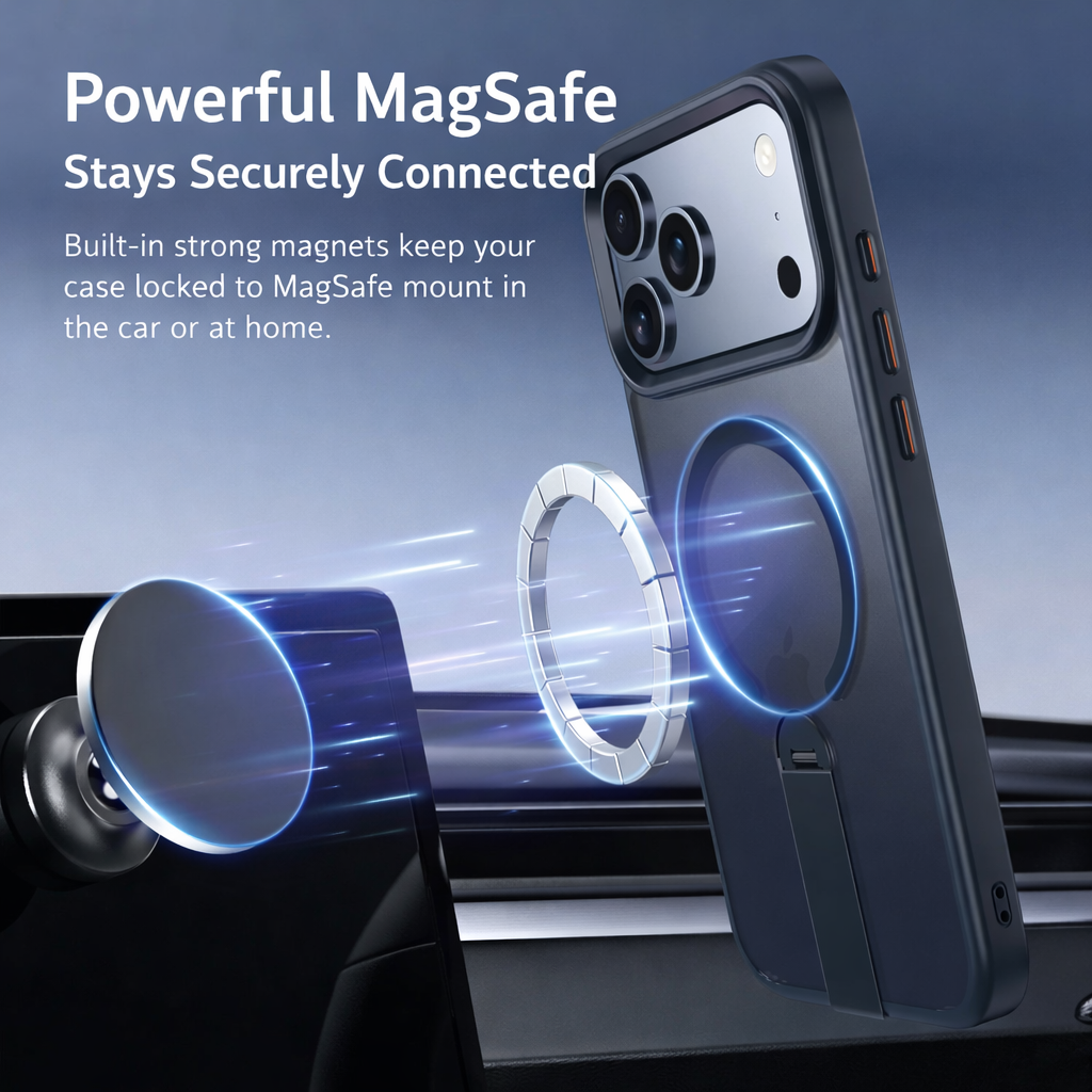 PulseCase™ MagStand 360 Case – MagSafe Rotating Stand iPhone Case