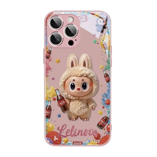 PULSECASE™ Pink Fantasy Bunny iPhone Case – Labubu Glass Series