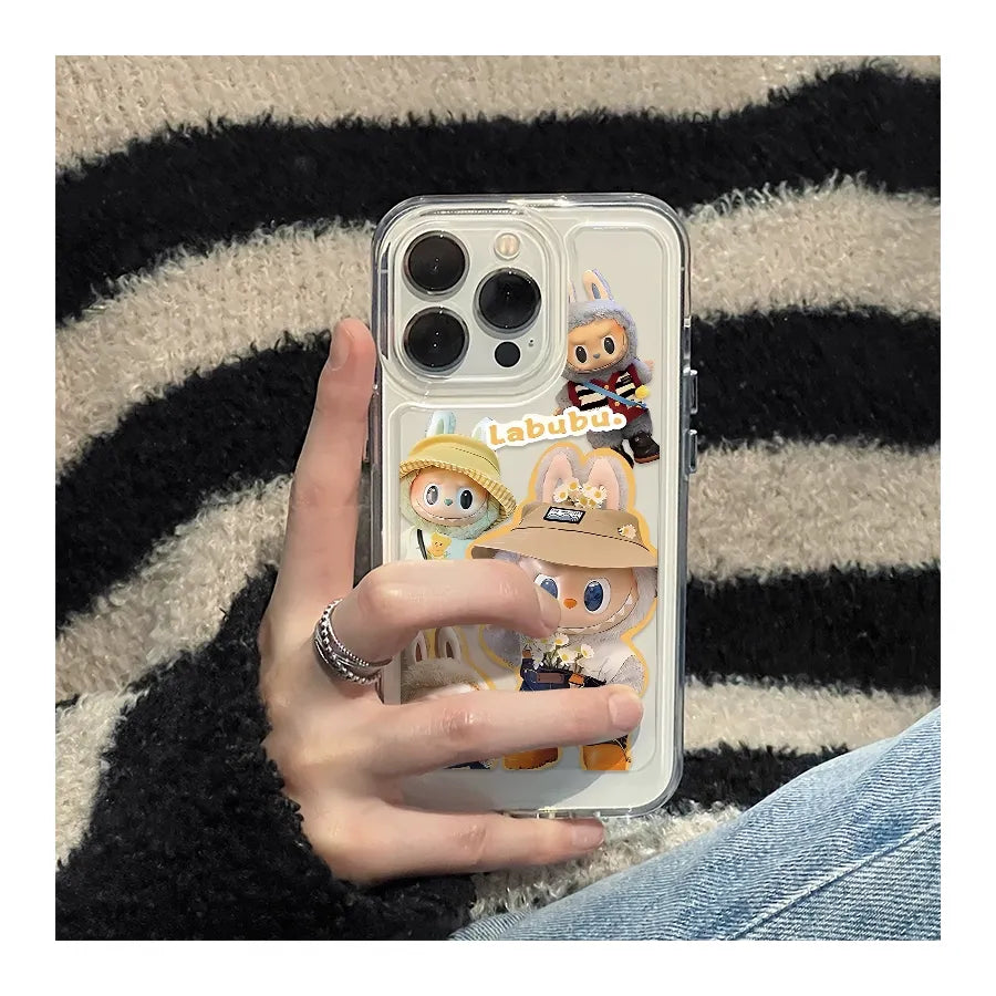 LABUBU™ Pop Bunny Clear iPhone Case – Kawaii Drop-Proof Edition