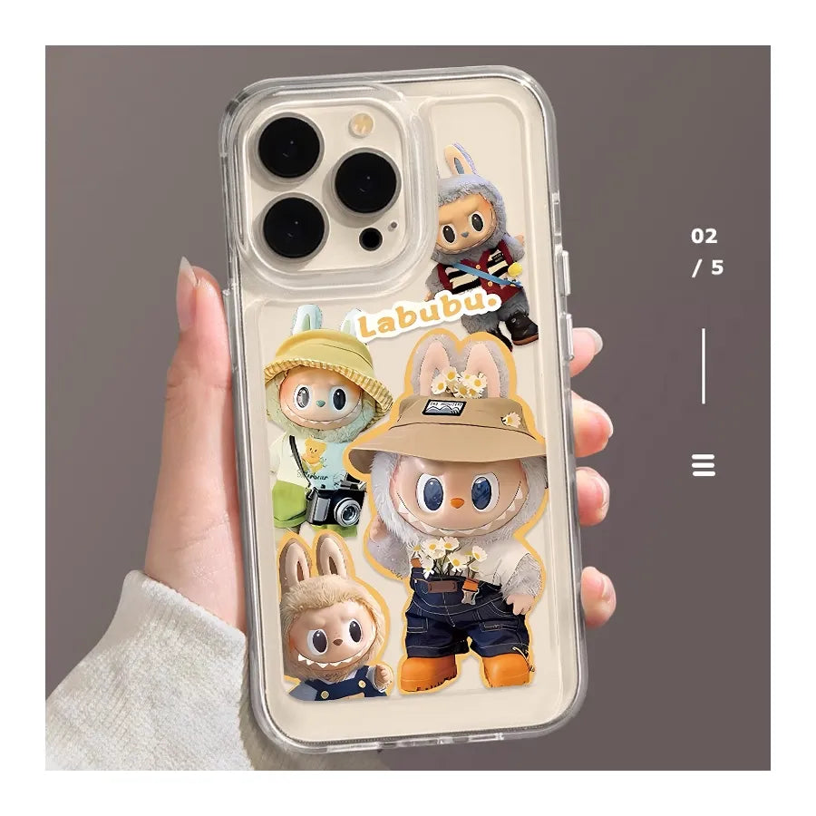 LABUBU™ Pop Bunny Clear iPhone Case – Kawaii Drop-Proof Edition