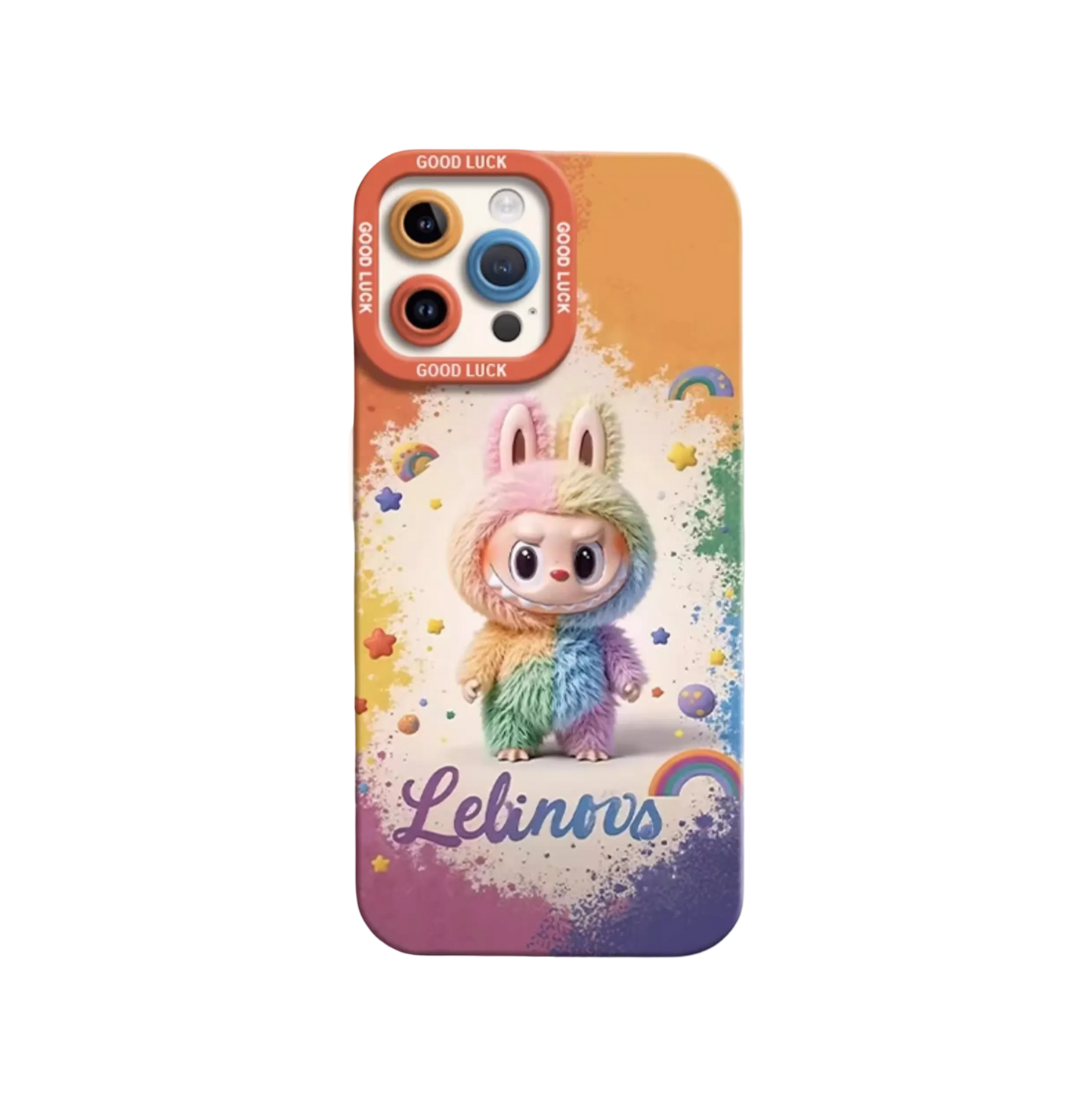 PULSECASE™ Rainbow Dreams Bunny iPhone Case – Labubu Silicone Series