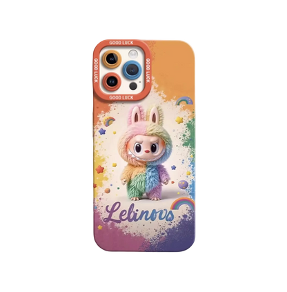 PULSECASE™ Rainbow Dreams Bunny iPhone Case – Labubu Silicone Series