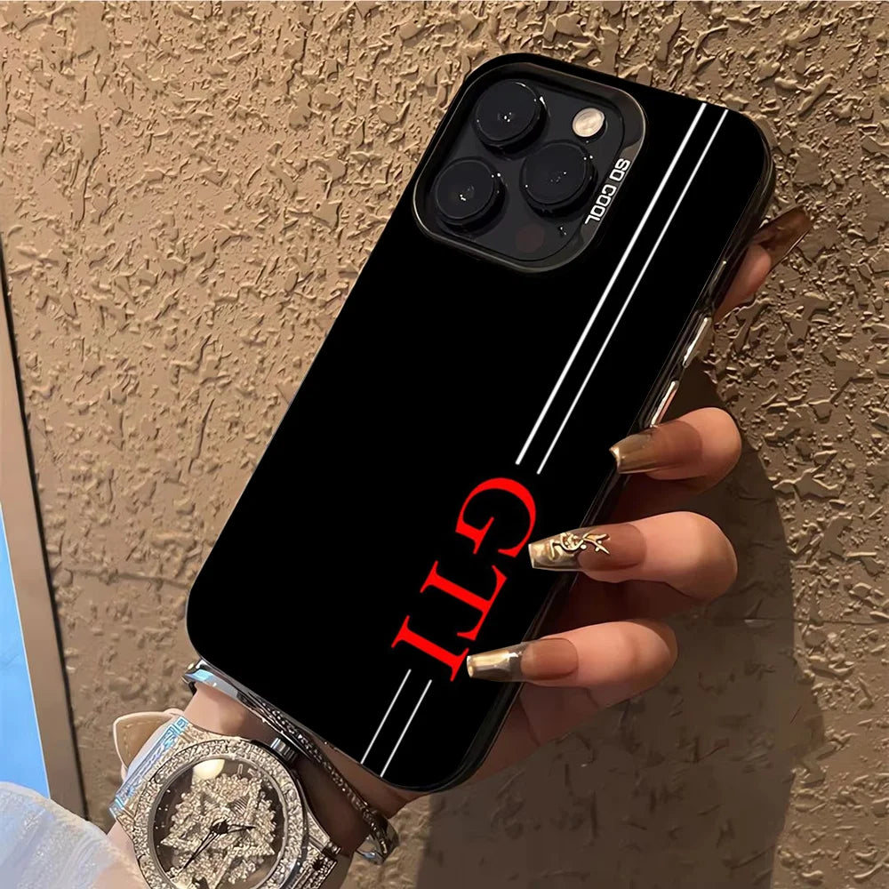 Golf GTI Sport Car Phone Case – Shockproof Soft Cover for iPhone 11 to 16 Pro Max