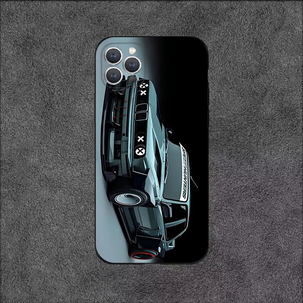 BMW E30 Classic Series Phone Case – Soft Silicone Shockproof Cover for iPhone 12–16 Pro Max