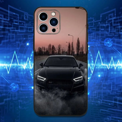 Audi RS6 Sports Car iPhone Case – Soft Silicone Black Cover for iPhone 12 to 16