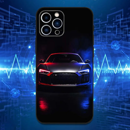 Audi RS6 Sports Car iPhone Case – Soft Silicone Black Cover for iPhone 12 to 16