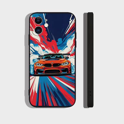 EPC™ M2 M4 Sports Car Case – Shockproof Soft Silicone Phone Cover for iPhone 6 to iPhone 16 Series