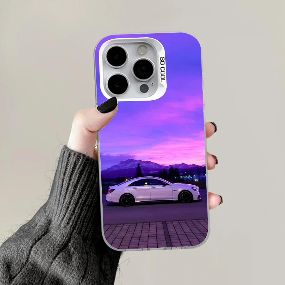 AMG GT Inspired Car Phone Case – Matte Anti-Fall Cover for iPhone 12–16 Series